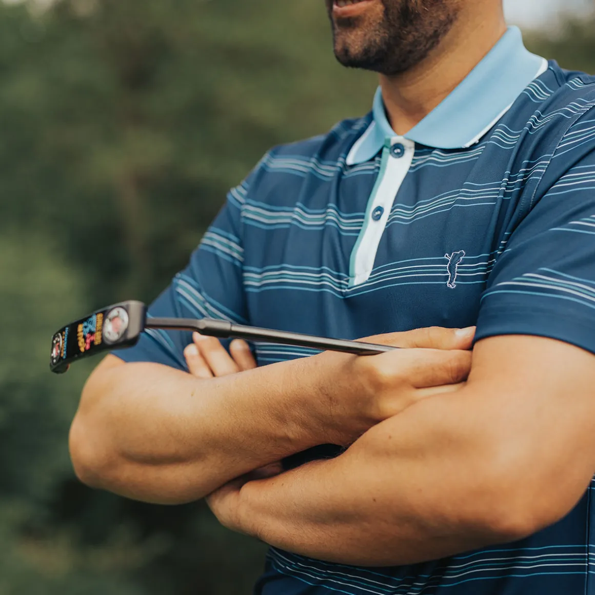 golfino_mens_multistripe__7.webp GOLFINO Men's Multi-Stripe Breathable Golf Polo Shirt