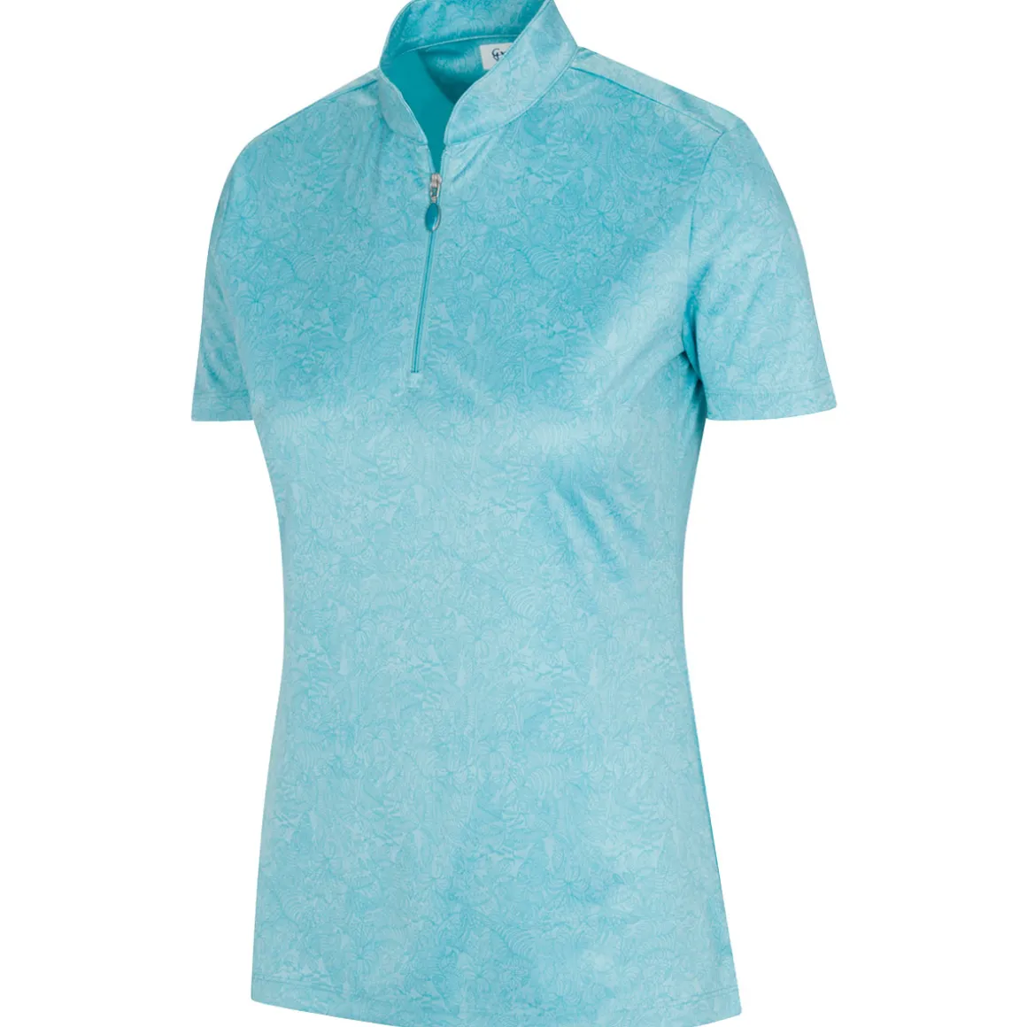 Greg Norman Ladies Tropical Menagerie Zip Golf Polo Shirt