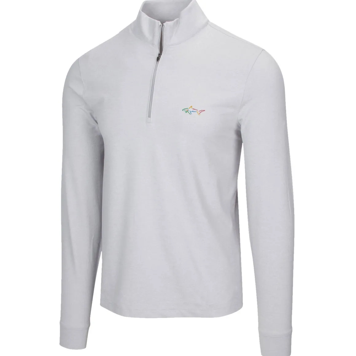 Greg Norman Men's Heathered Half Zip Mock Golf Midlayer