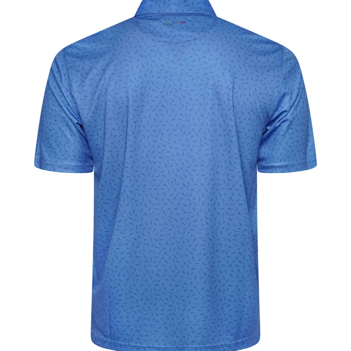 Greg Norman Men's Mini Shark Print Golf Polo Shirt