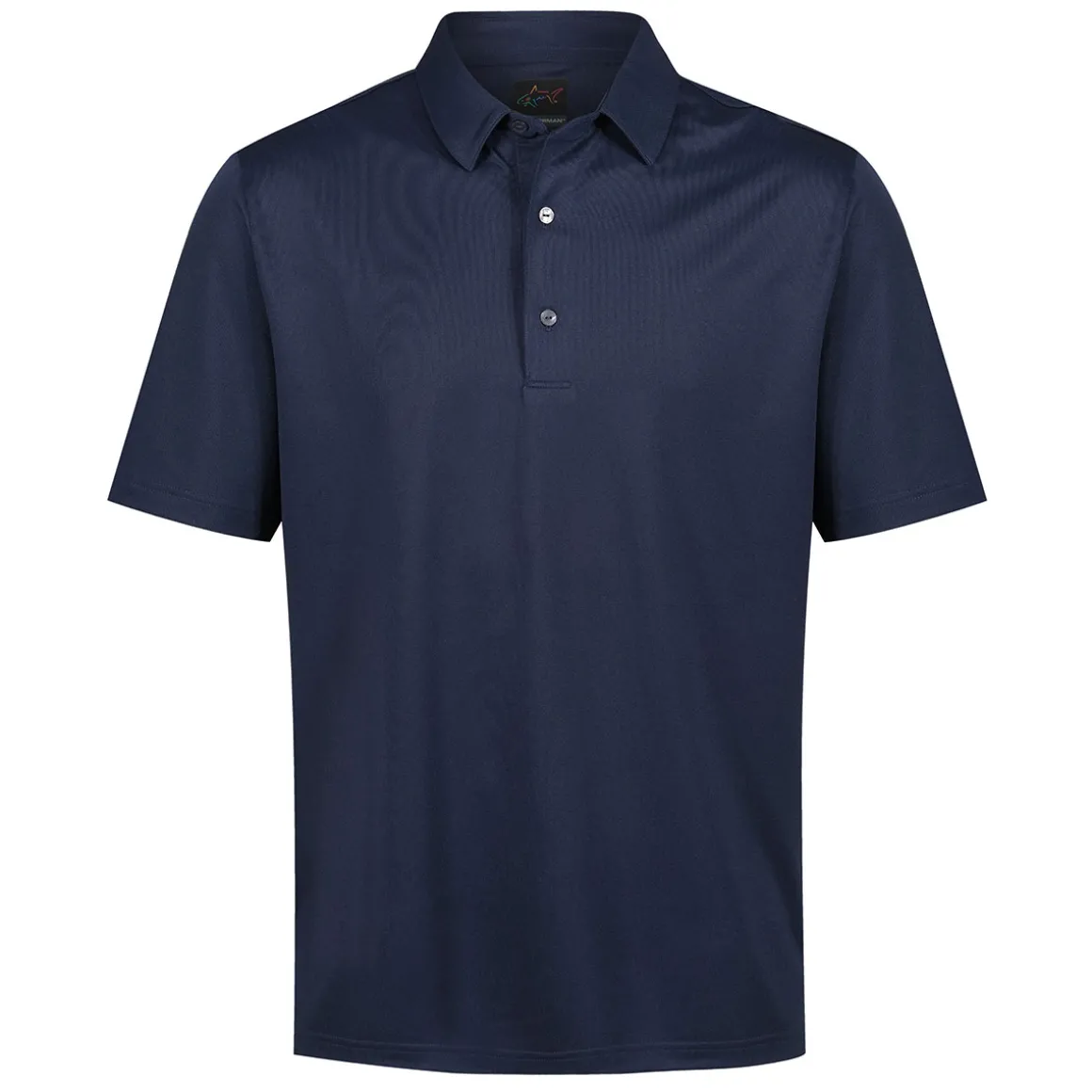 Greg Norman Men's Neck Logo Stretch Golf Polo Shirt