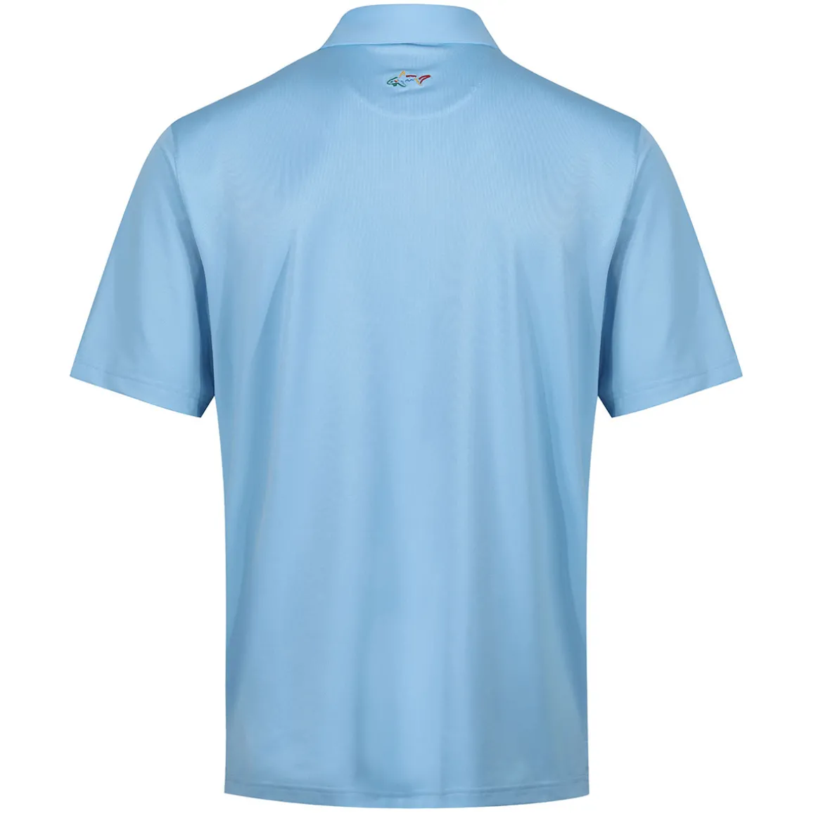 Greg Norman Men's Neck Logo Stretch Golf Polo Shirt