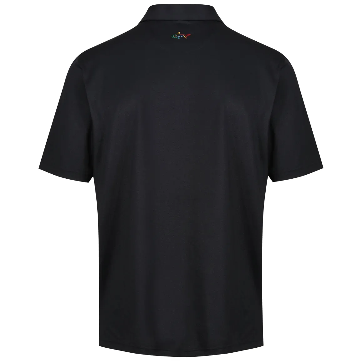 Greg Norman Men's Neck Logo Stretch Golf Polo Shirt