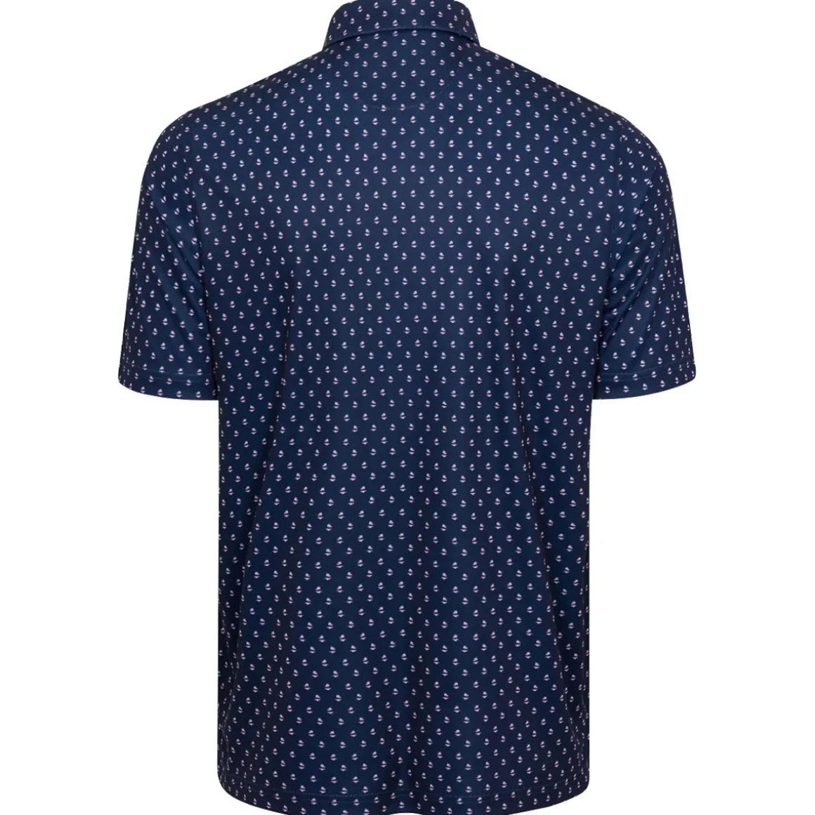 Greg Norman Men's Paradise Print Golf Polo Shirt