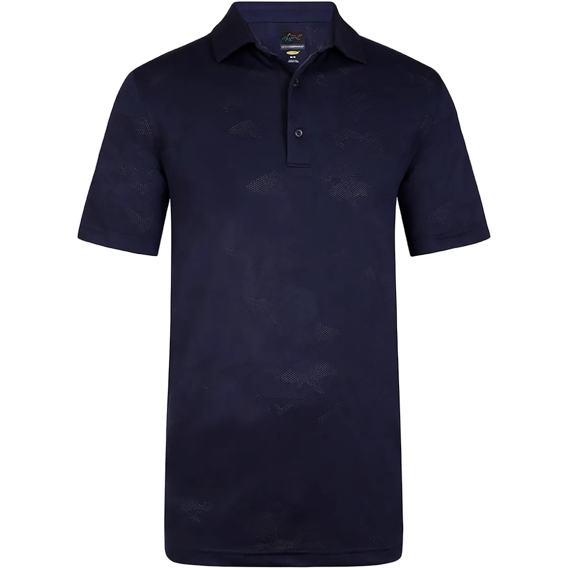 Greg Norman Men's Shark Jacquard Golf Polo Shirt