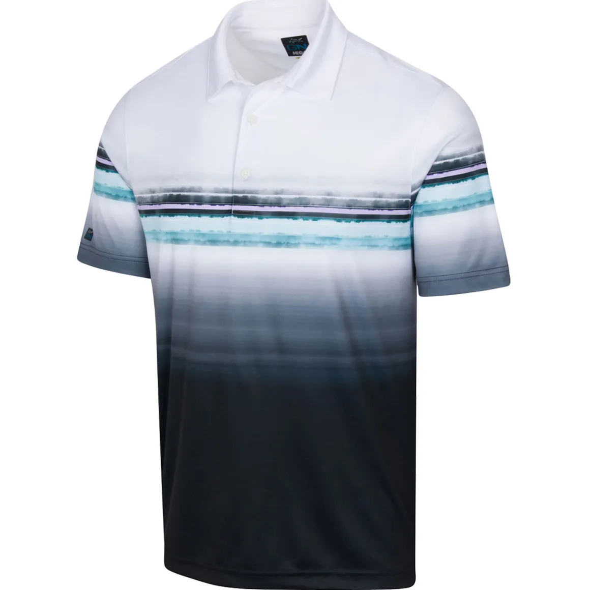 Greg Norman Men's Tidal Stripe ML75 Golf Polo Shirt