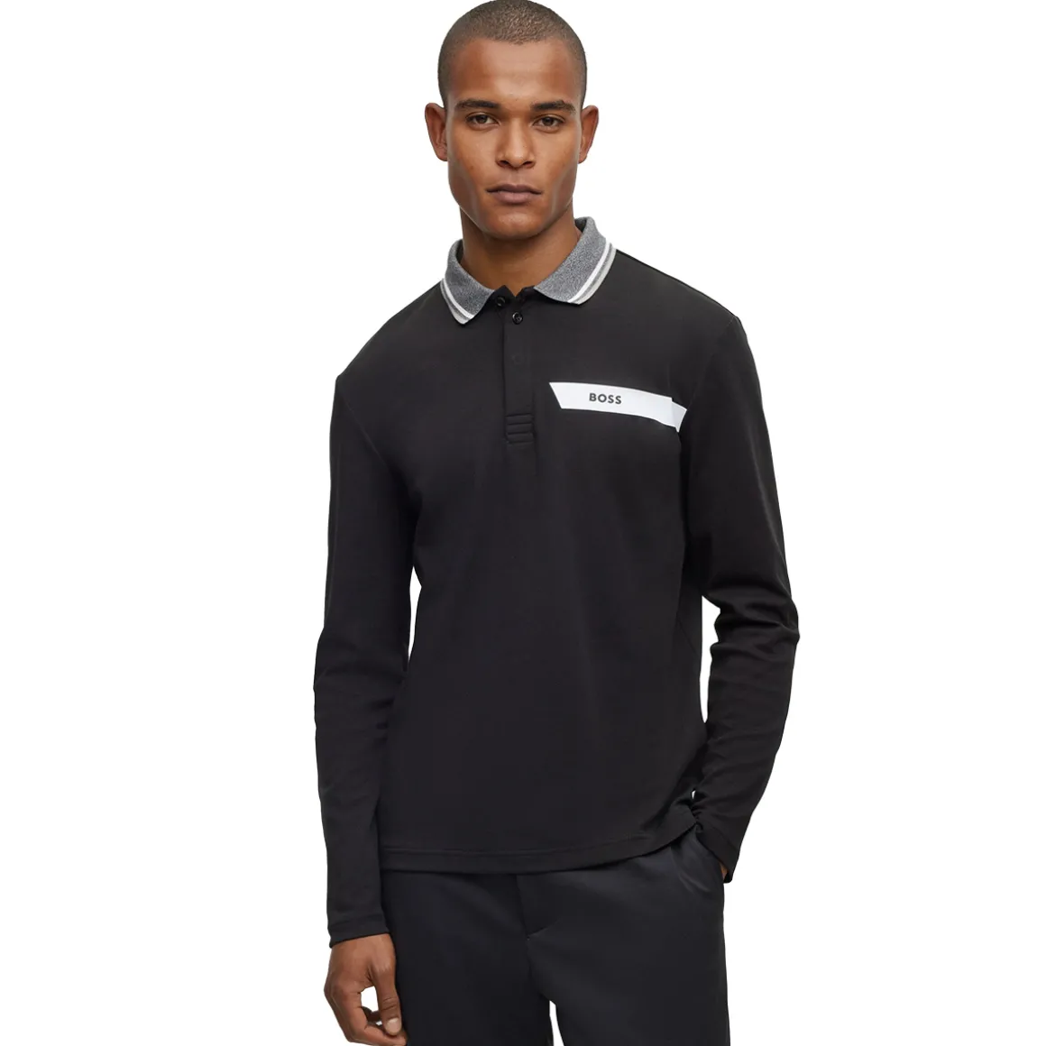 Hugo Boss Men's Plisy 1 Long Sleeve Golf Polo Shirt