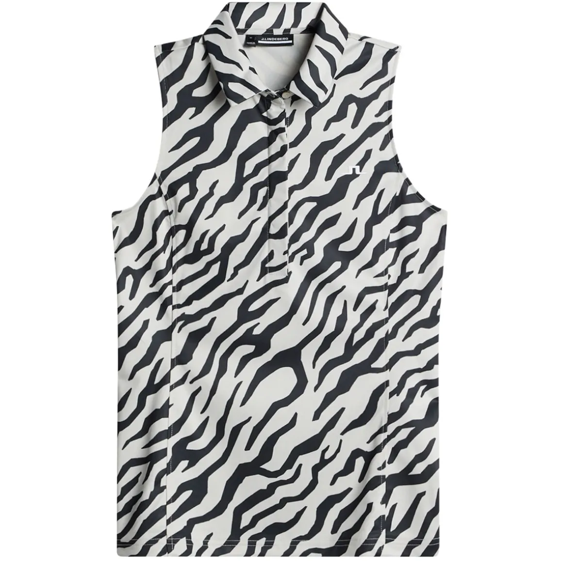 J.Lindeberg Ladies Dena Print Sleeveless Golf Polo Shirt