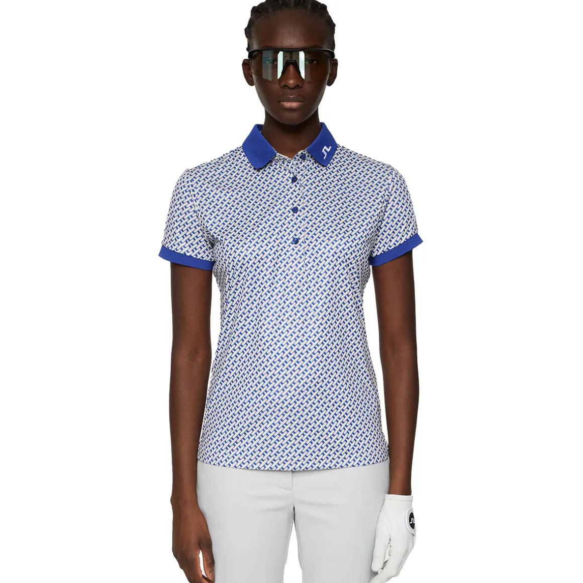 J.Lindeberg Ladies Tour Tech Print Golf Polo Shirt