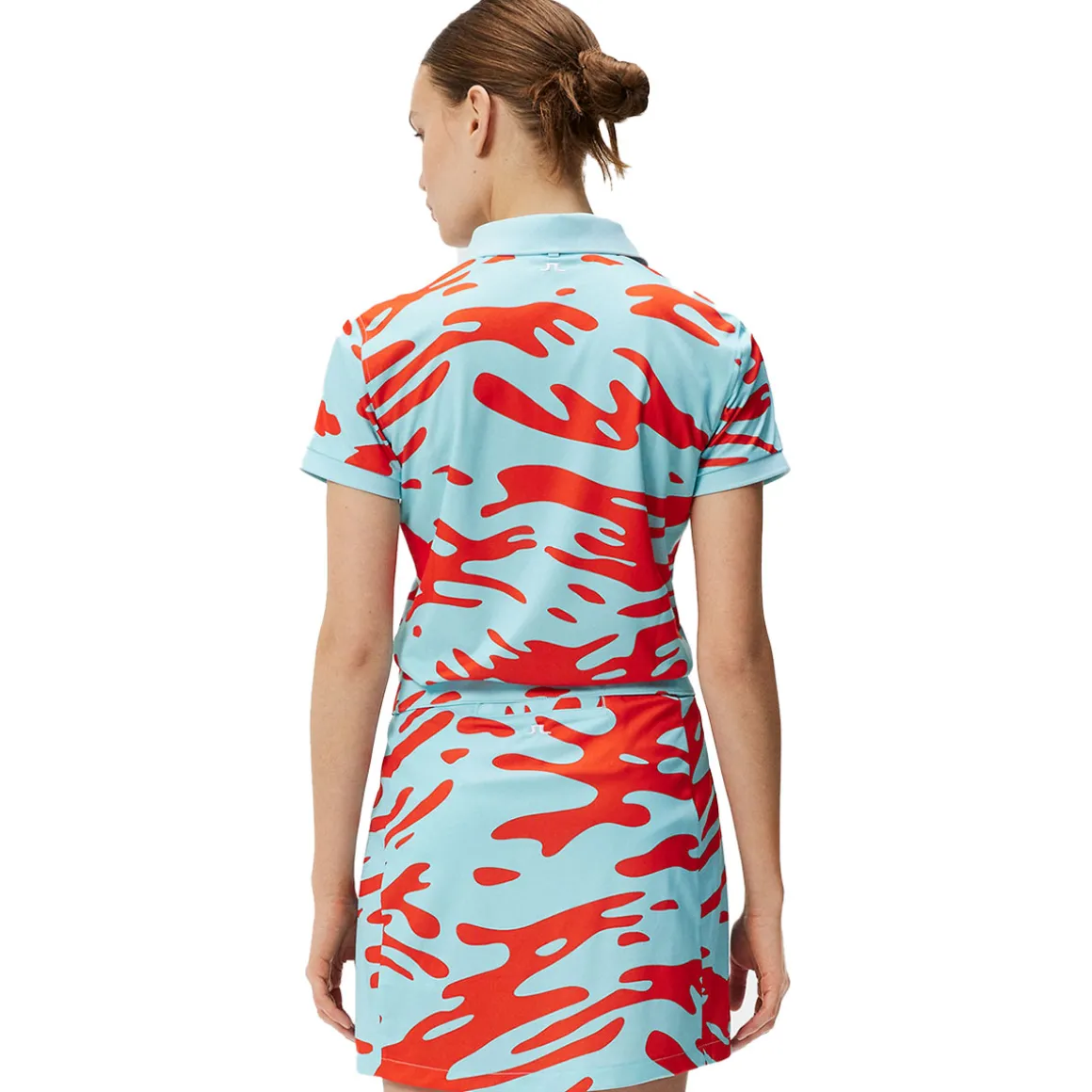 J.Lindeberg Ladies Tour Tech Print Golf Polo Shirt