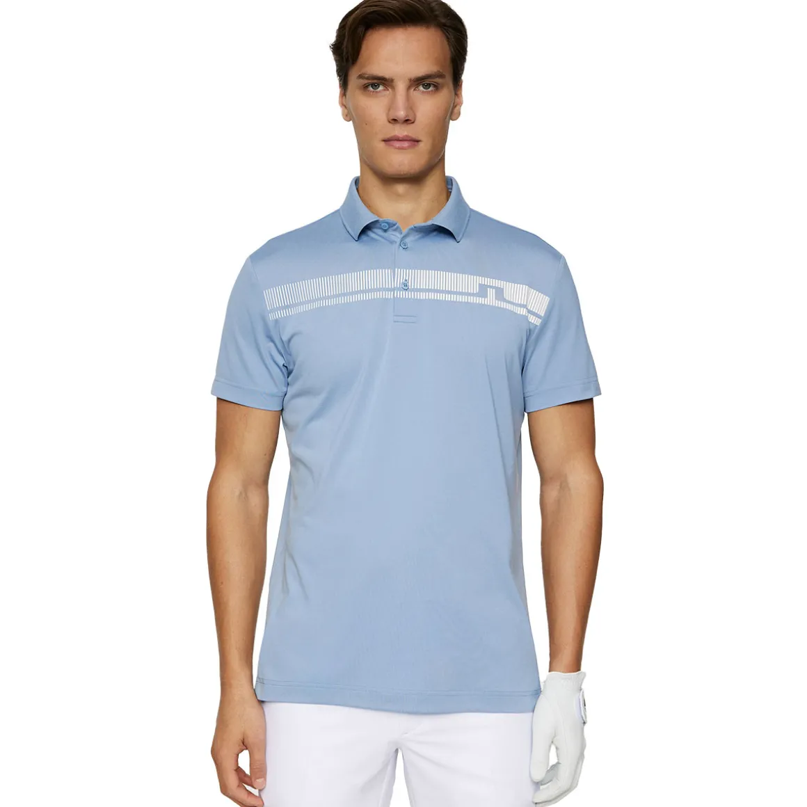 J.Lindeberg Men's Klas Chest Stripe Golf Polo Shirt