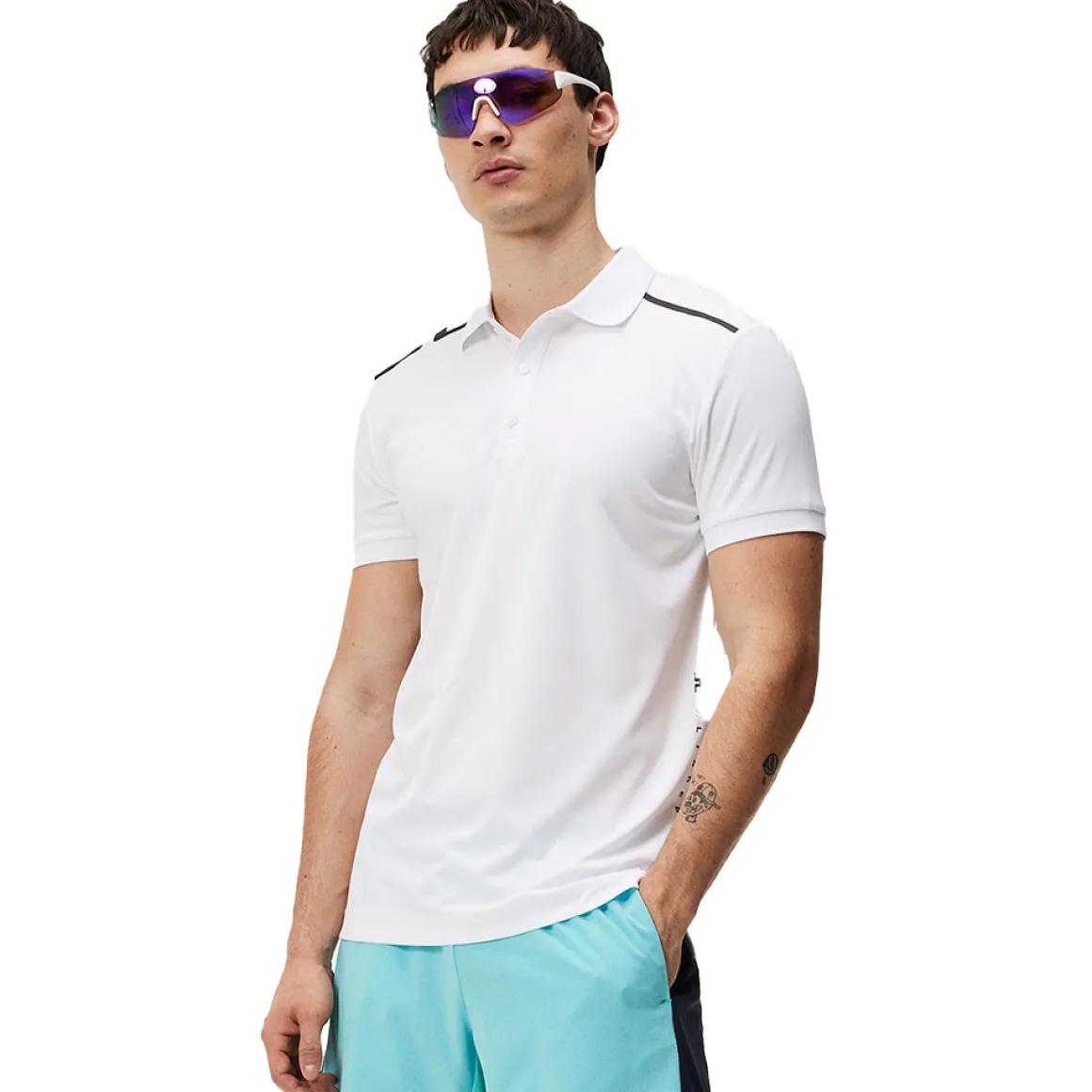 J.Lindeberg Men's Lionel Shoulder Golf Polo Shirt