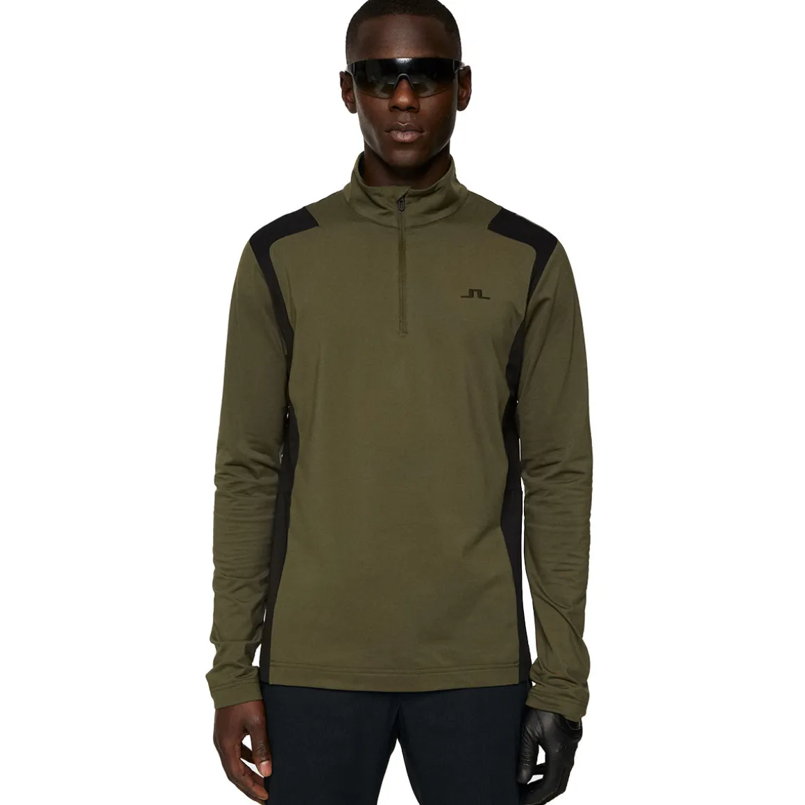 J.Lindeberg Men's Lukas Quarter Zip Golf Mid Layer