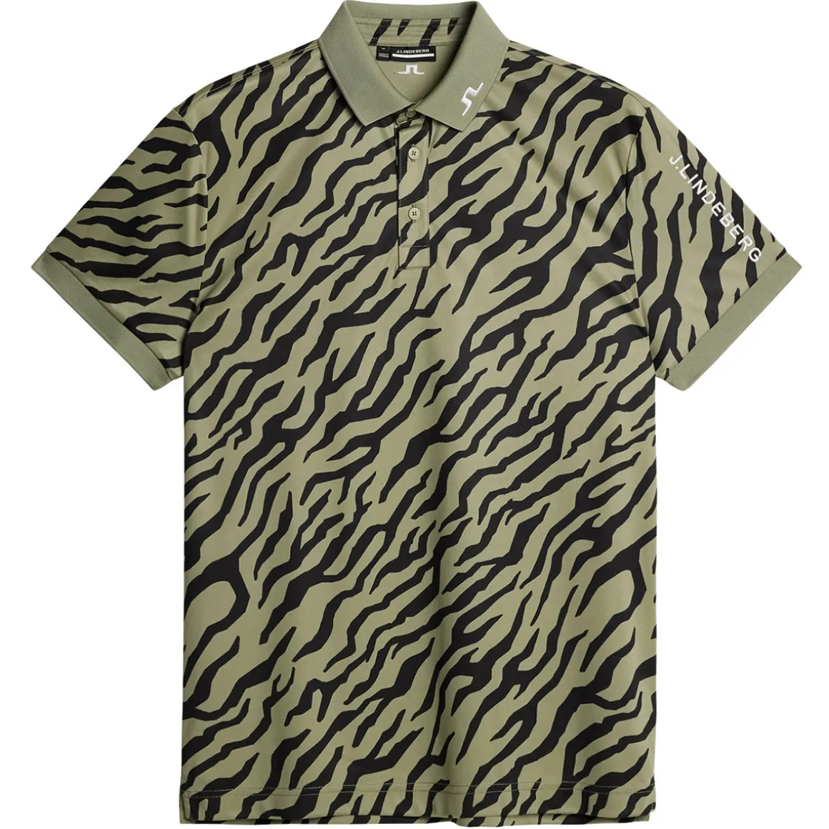 J.Lindeberg Men's Tour Tech Arm Print Golf Polo Shirt