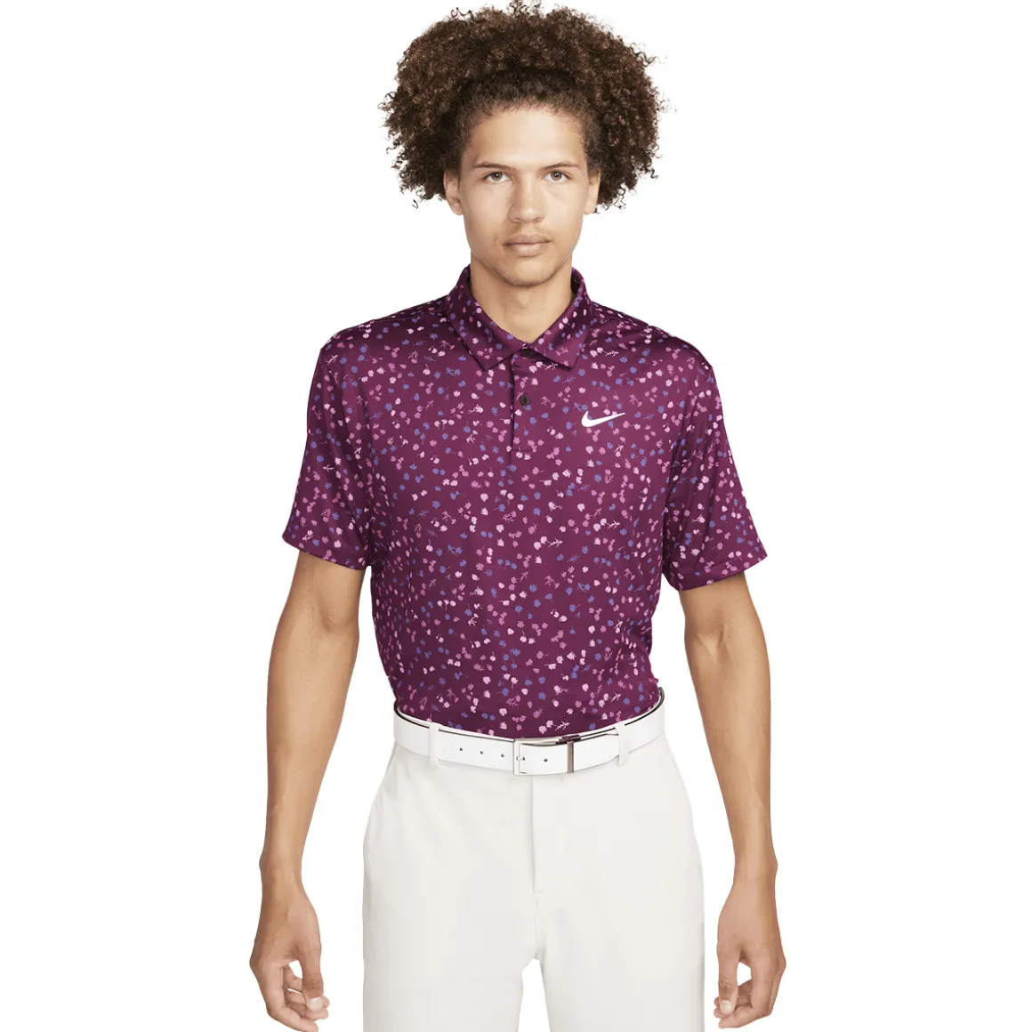 Nike Men's Micro Floral Tour Golf Polo Shirt