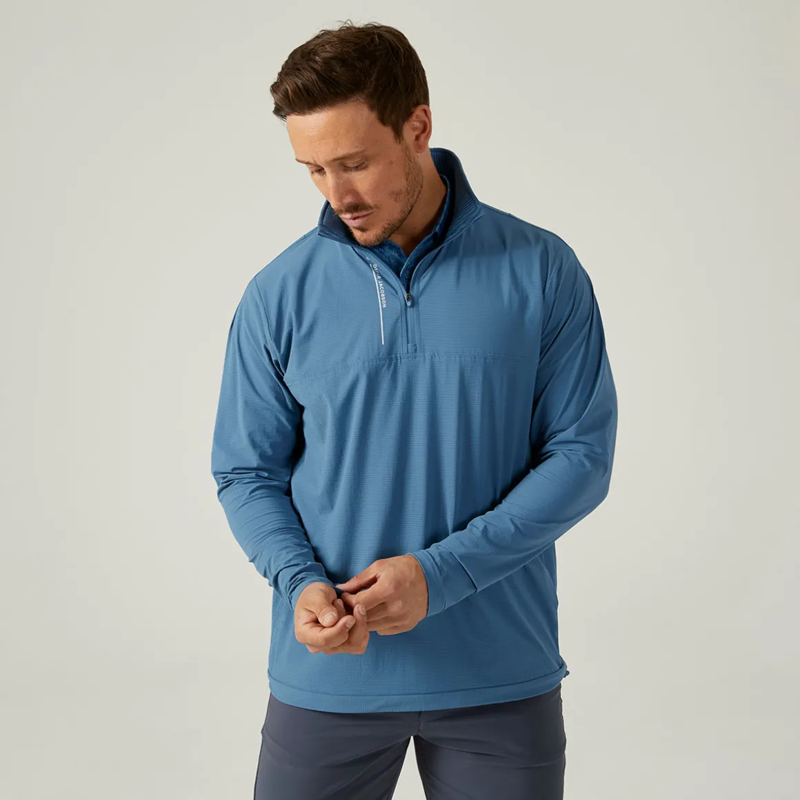 oscar_jacobson_mens_austi_1.webp Oscar Jacobson Men's Austin Golf Half Zip Golf Midlayer