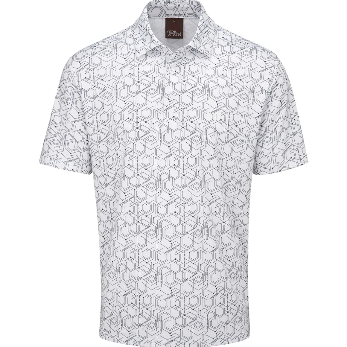 oscar_jacobson_mens_hollo_6.webp Oscar Jacobson Men's Hollow Geo Print Golf Polo Shirt