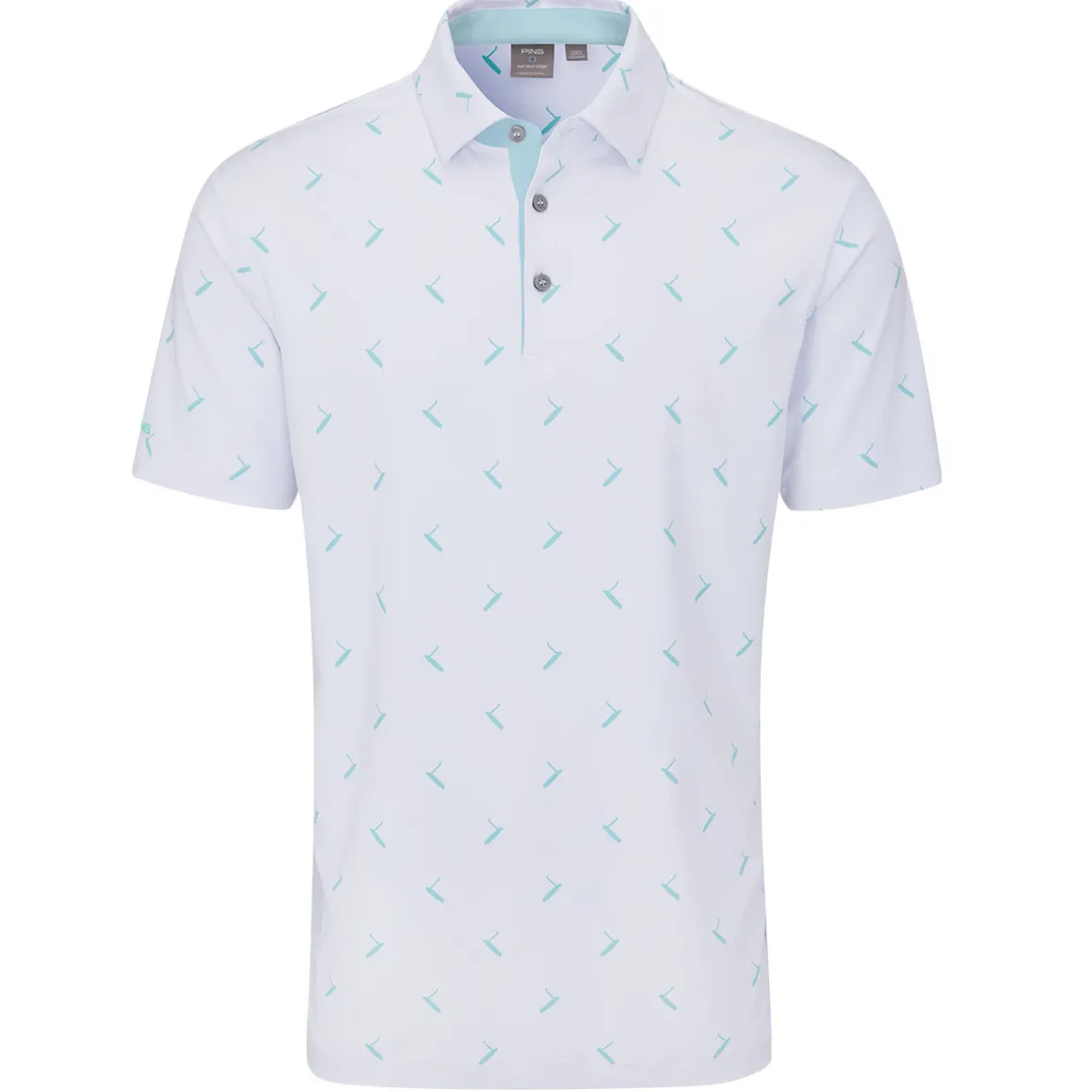 PING Men's Gold Putter Print Golf Polo Shirt