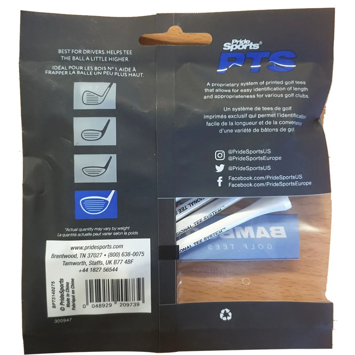 Pride Professional Golf Tees