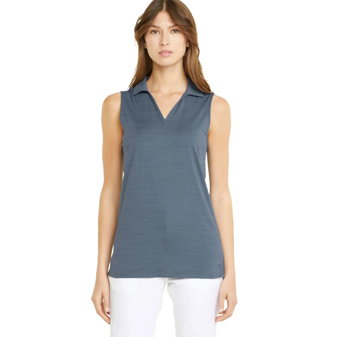 PUMA Ladies CLOUDSPUN Coast Sleeveless Stretch Golf Polo Shirt