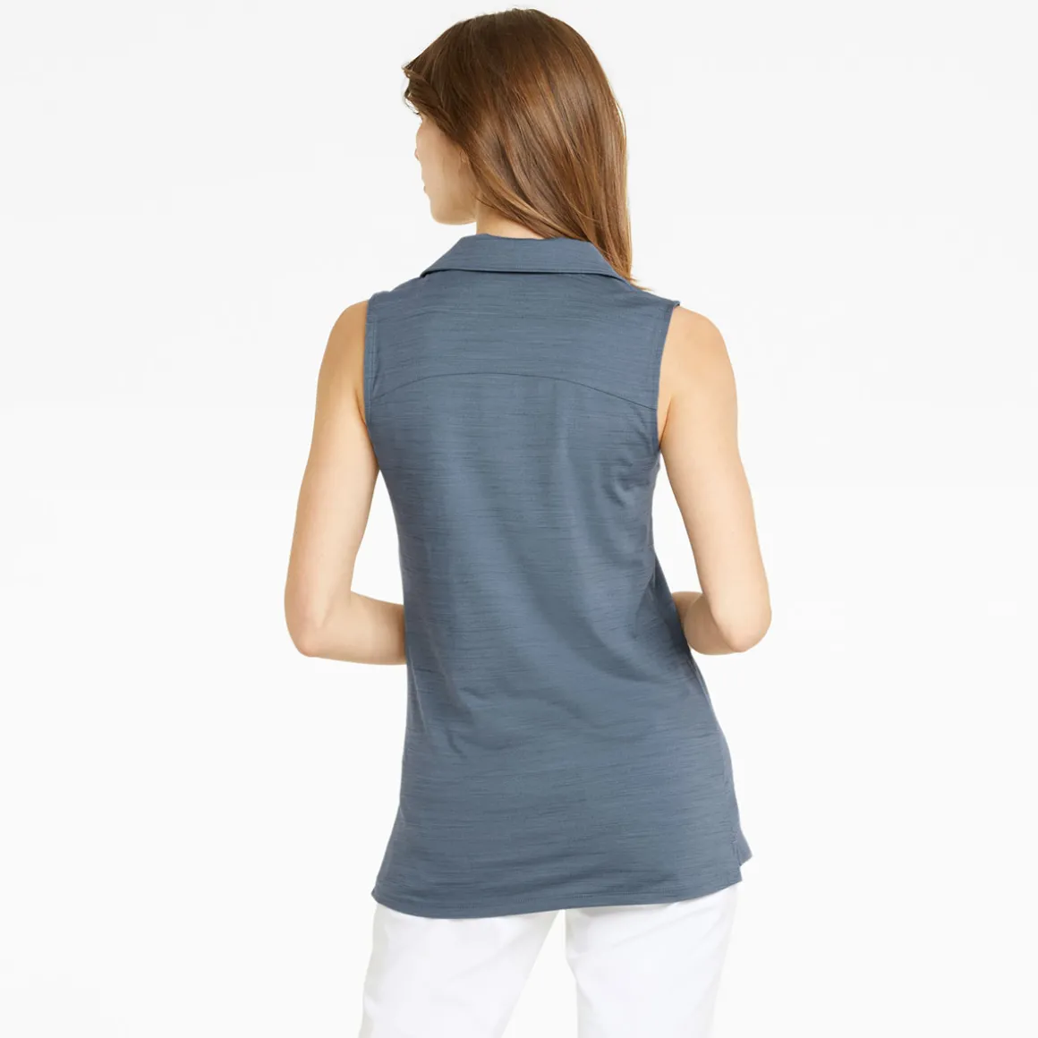 PUMA Ladies CLOUDSPUN Coast Sleeveless Stretch Golf Polo Shirt