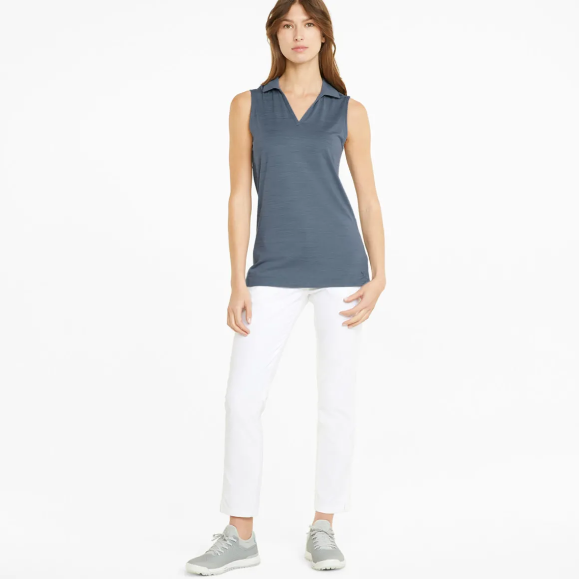 puma_ladies_cloudspun_coa_2.webp PUMA Ladies CLOUDSPUN Coast Sleeveless Stretch Golf Polo Shirt