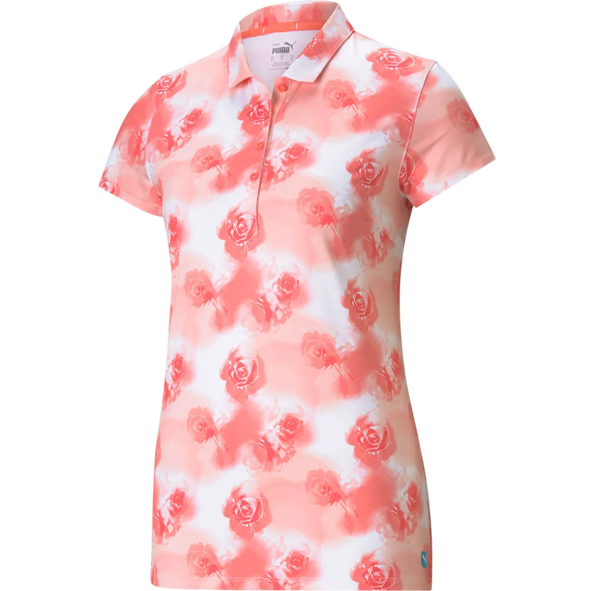 PUMA Ladies CLOUDSPUN Watercolour Floral Stretch Golf Polo Shirt
