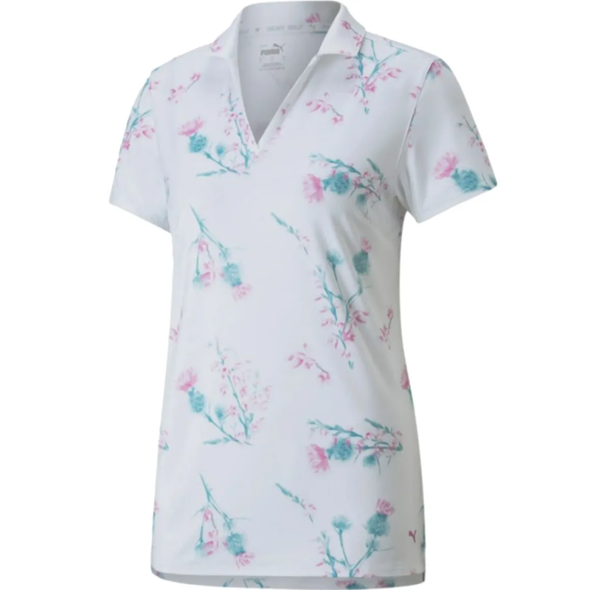 PUMA Ladies MATTR Lowlands Stretch Golf Polo Shirt