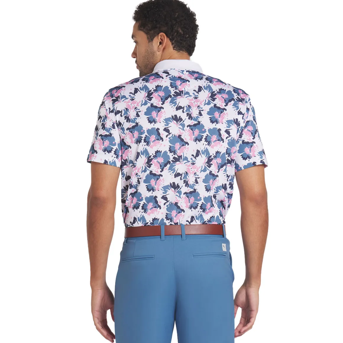 PUMA Men's Borrego Print Golf Polo Shirt