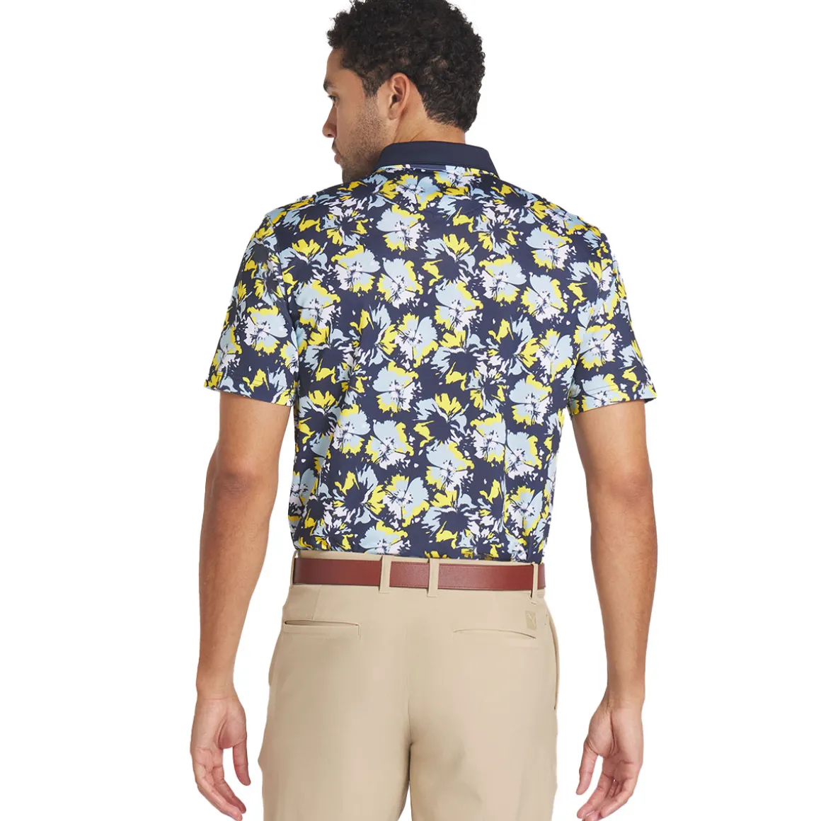 PUMA Men's Borrego Print Golf Polo Shirt
