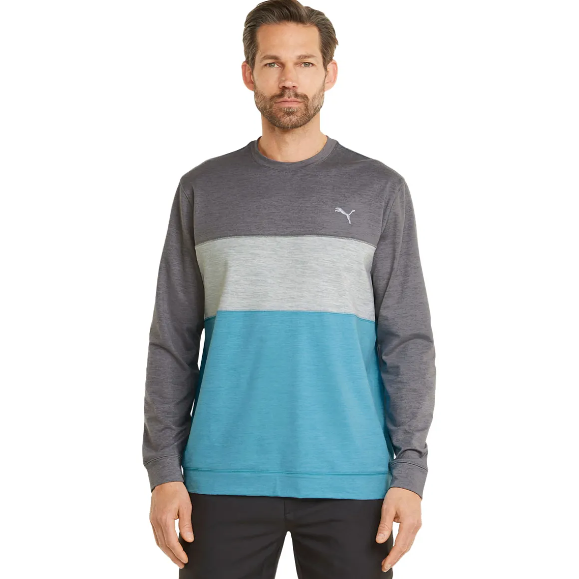 PUMA Men's CLOUDSPUN ColourCrewneck Golf Midlayer