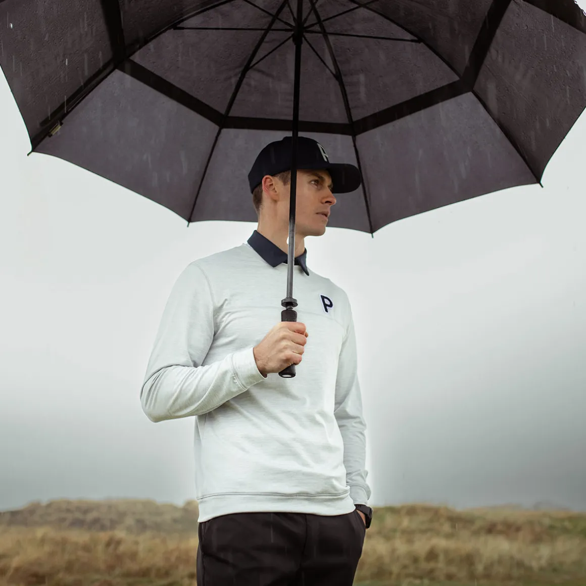 PUMA Men's CLOUDSPUN Patch Crewneck Golf Sweater