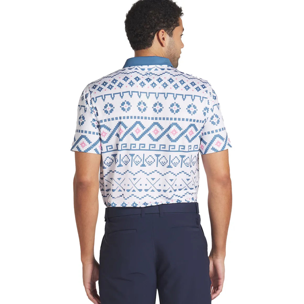 PUMA Men's Fair Isle Golf Polo Shirt