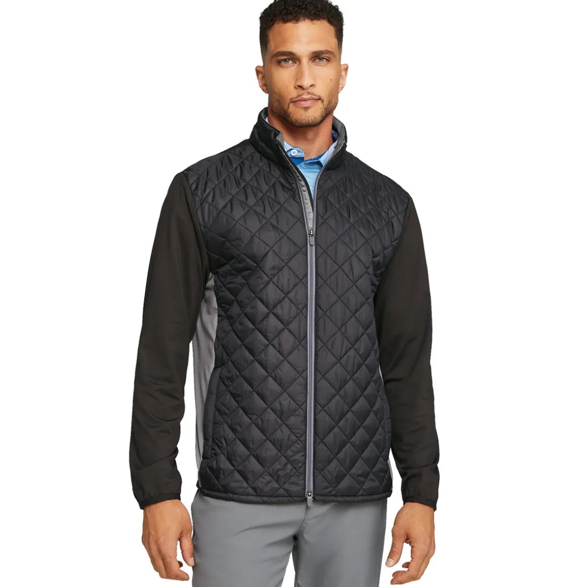 PUMA Men's Frost Quilted Full Zip Golf Jacket