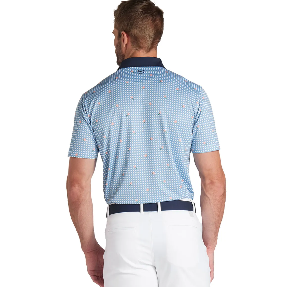 PUMA Men's Gingham Golf Polo Shirt