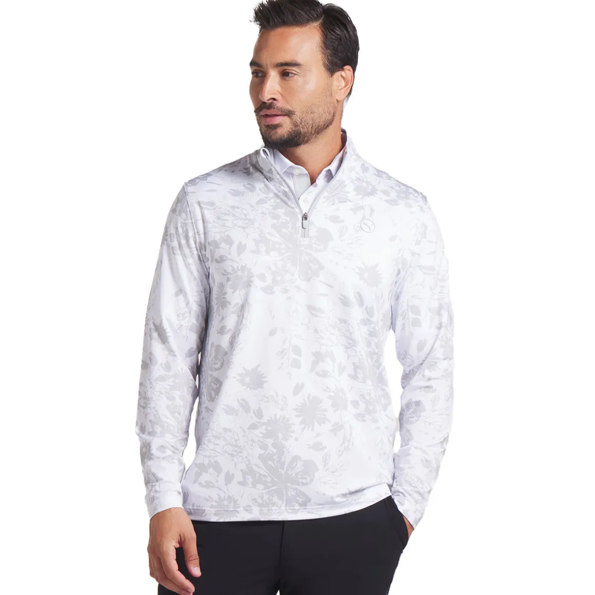 PUMA Men's Pure 2.0 Rose Quarter Zip Golf Mid Layer