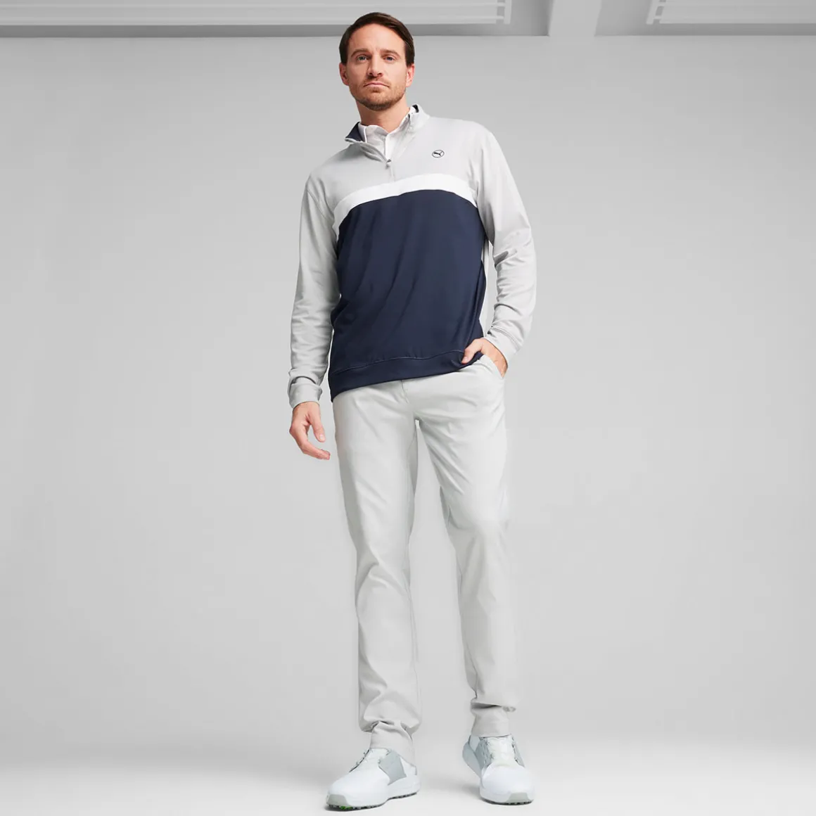 puma_mens_pure_colorblock_3-2.webp PUMA Men's Pure Colorblock Quarter Zip Golf Midlayer