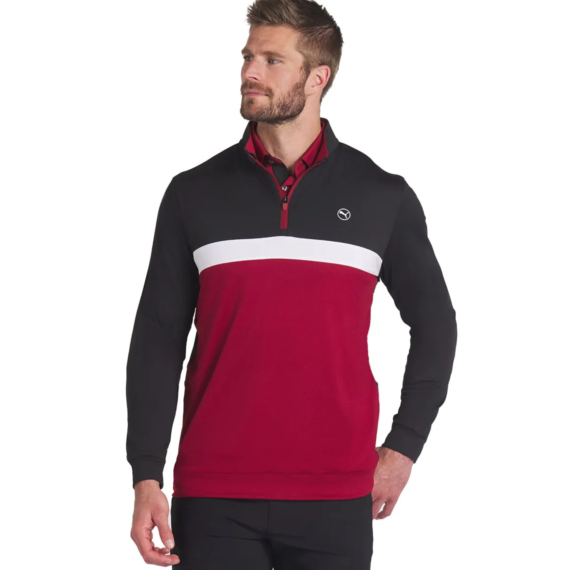 puma_mens_pure_colorblock_6-2.webp PUMA Men's Pure Colorblock Quarter Zip Golf Midlayer
