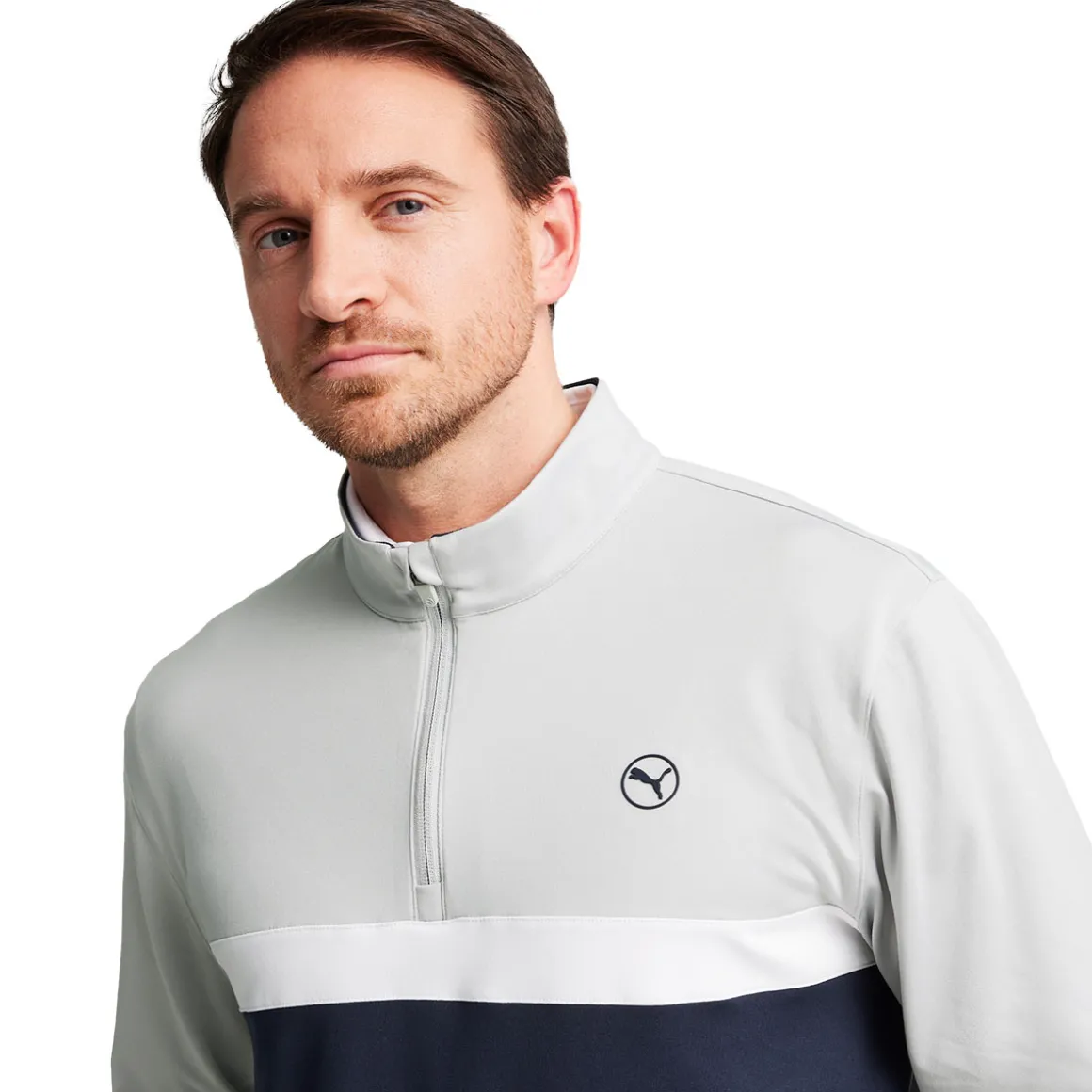 puma_mens_pure_colorblock_8.webp PUMA Men's Pure Colorblock Quarter Zip Golf Midlayer