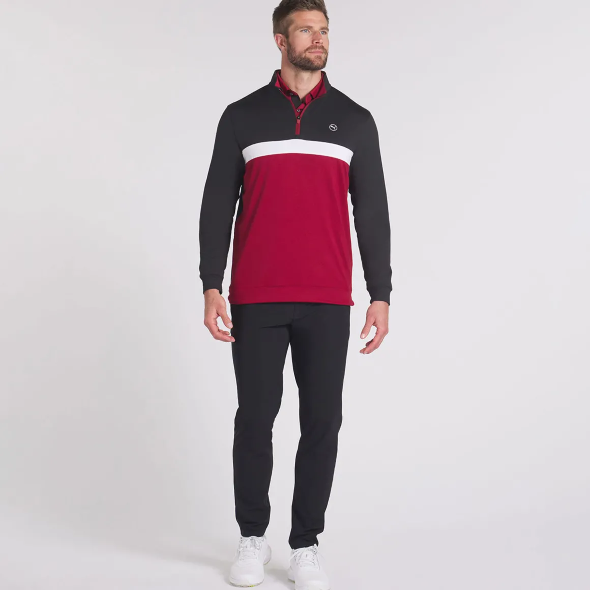 puma_mens_pure_colorblock_9-2.webp PUMA Men's Pure Colorblock Quarter Zip Golf Midlayer
