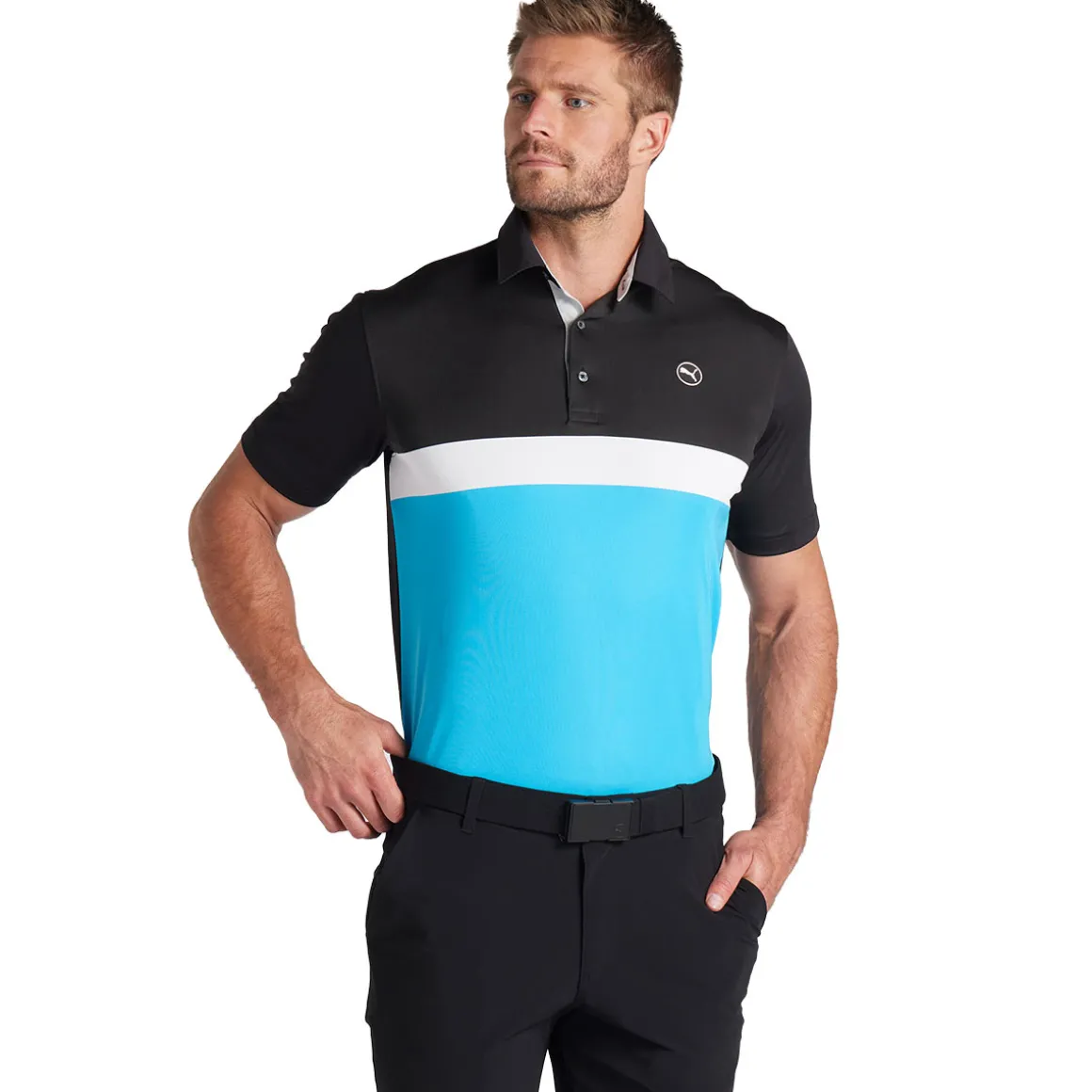 PUMA Men's Pure Colourblock Golf Polo Shirt