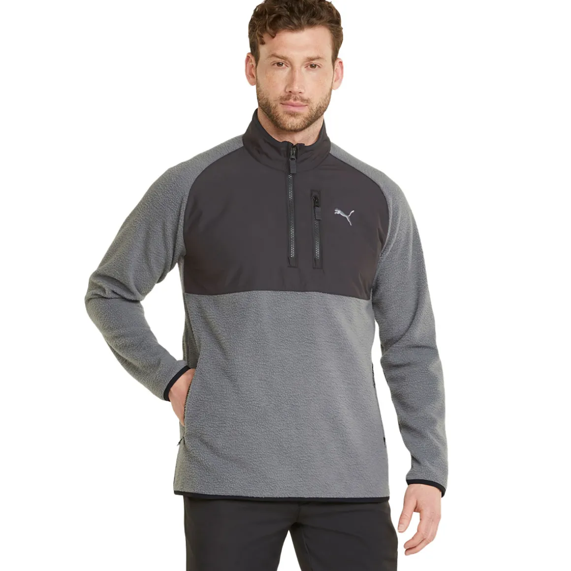 PUMA Men's Sherpa Half Zip Golf Midlayer