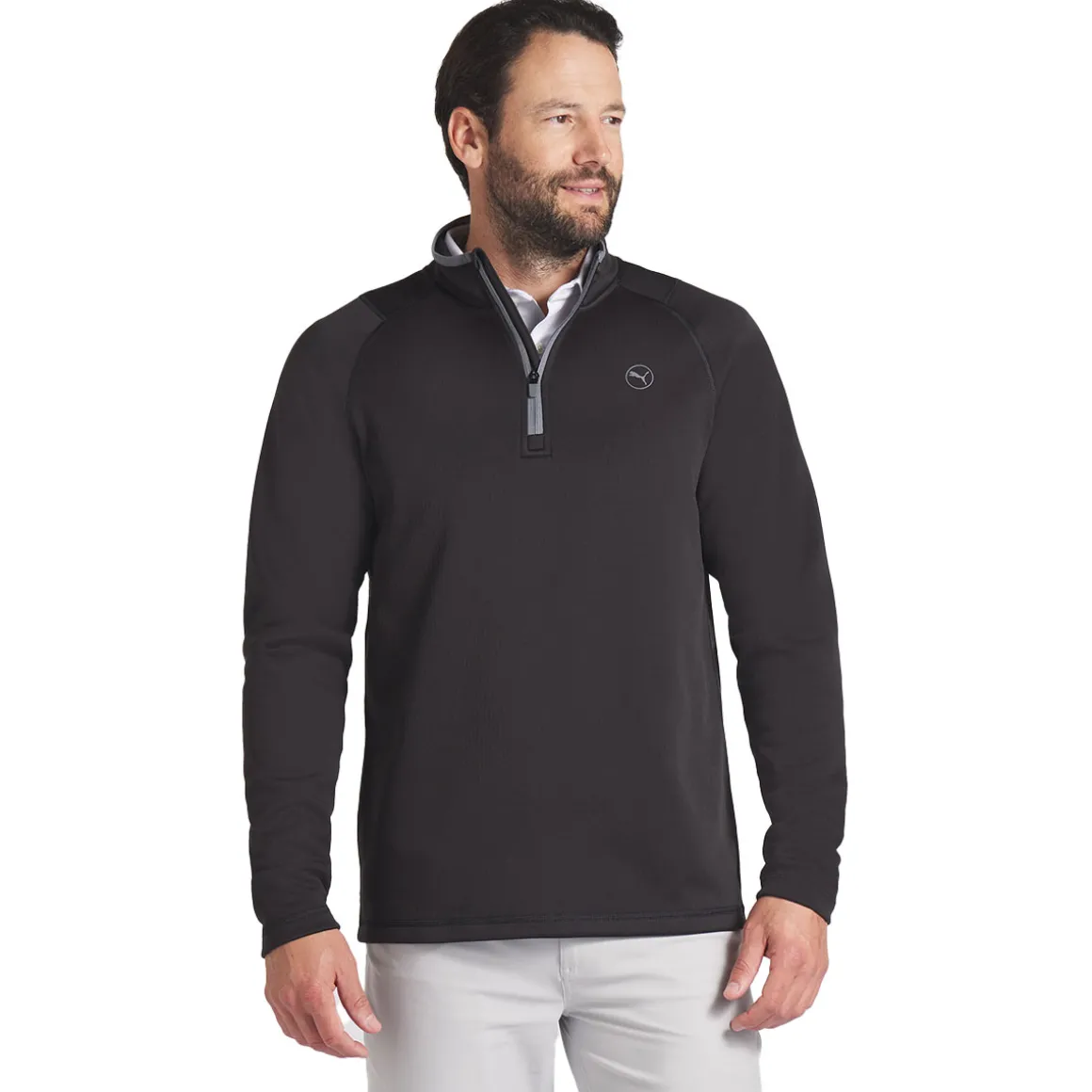puma_mens_waffle_fleece_q_10-1.webp PUMA Men's Waffle Fleece Quarter Zip Golf Mid Layer