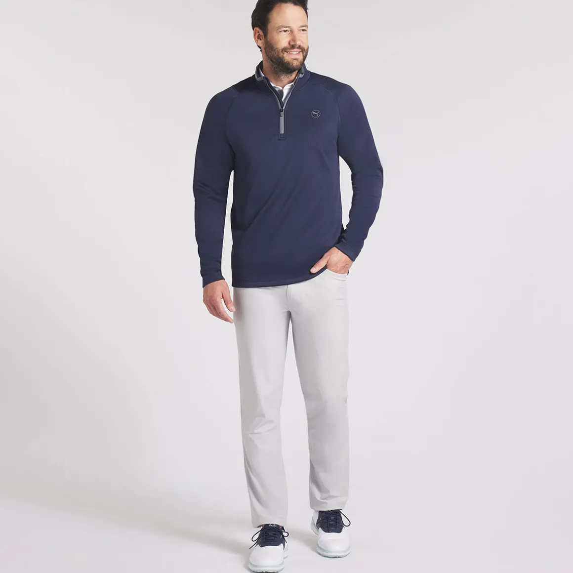 puma_mens_waffle_fleece_q_13-3.webp PUMA Men's Waffle Fleece Quarter Zip Golf Mid Layer