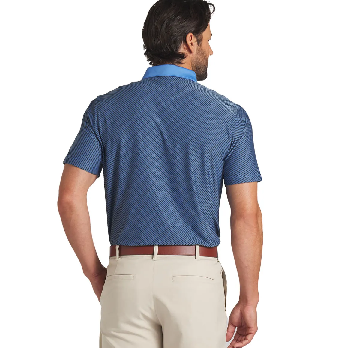 PUMA Men's X Arnold Palmer Jacquard Stripe Golf Polo Shirt
