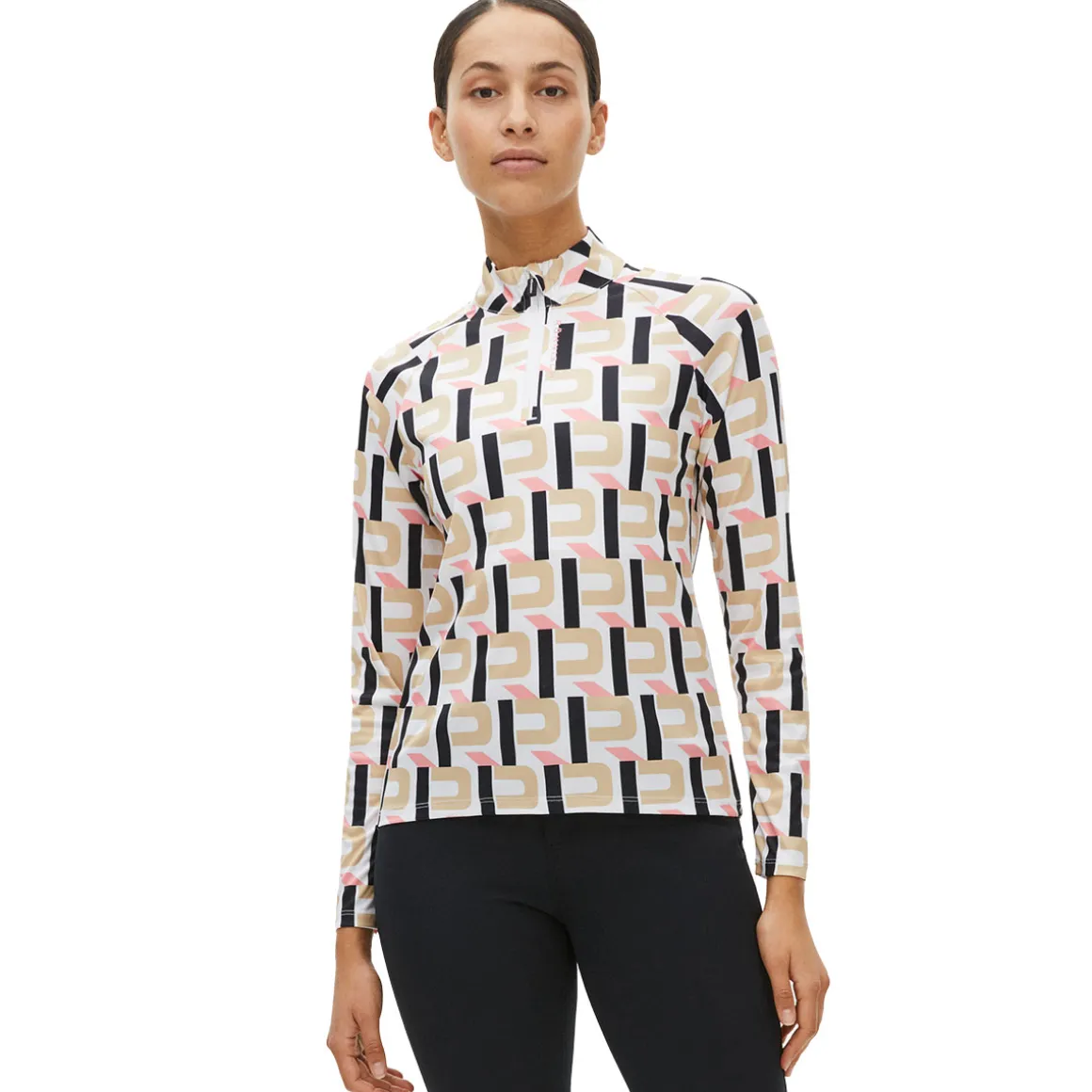 Rohnisch Ladies Addy Print Long Sleeve Golf Mid Layer