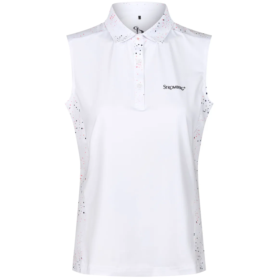 stromberg_ladies_splatter_4-4.webp Stromberg Ladies Splatter Print Sleeveless Golf Polo Shirt