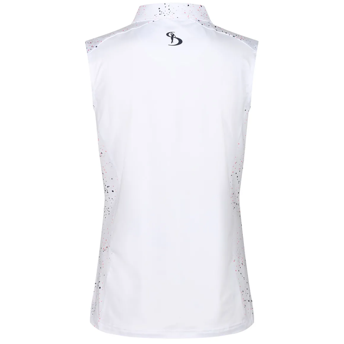 stromberg_ladies_splatter_5-3.webp Stromberg Ladies Splatter Print Sleeveless Golf Polo Shirt