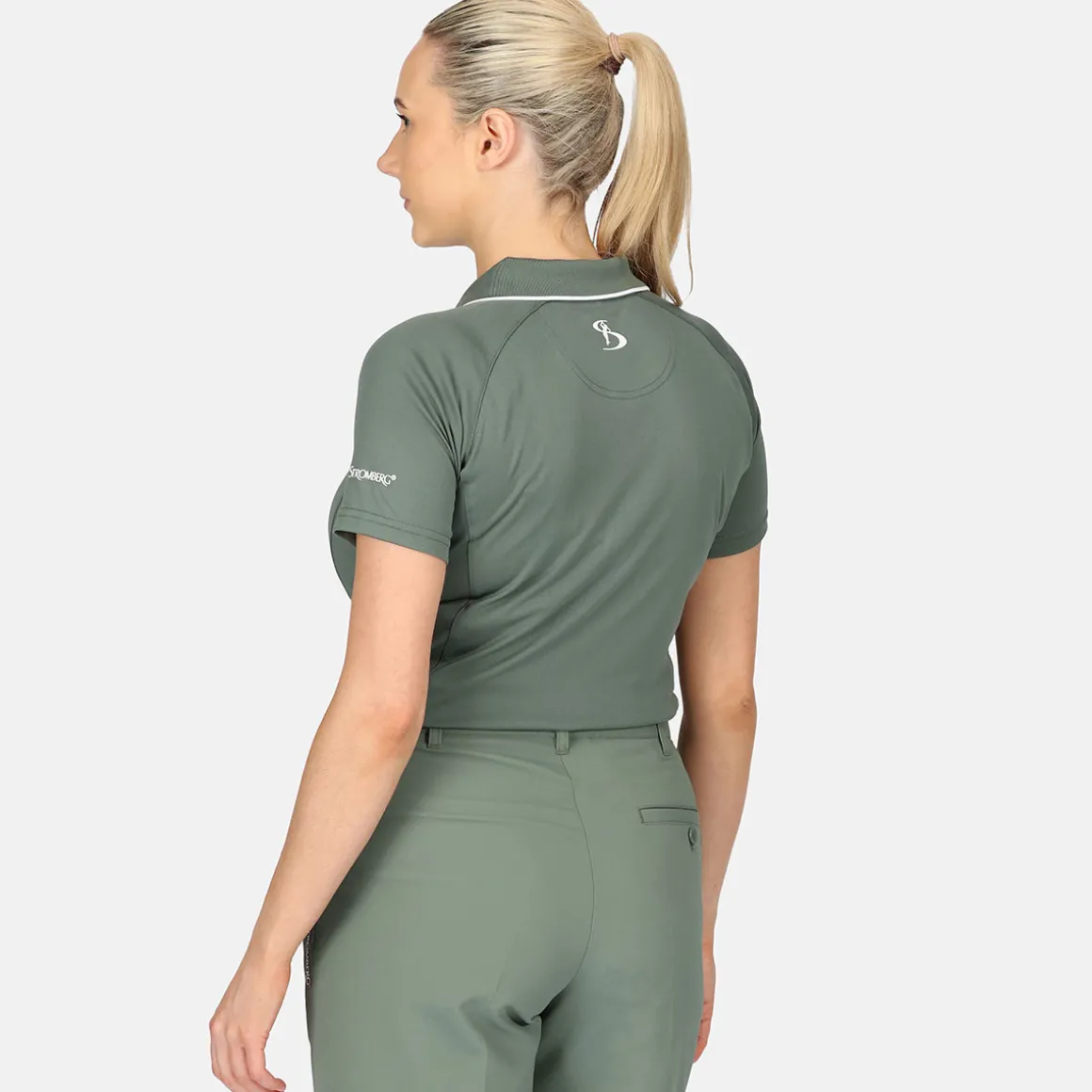 Stromberg Ladies Zip Placket Golf Polo Shirt