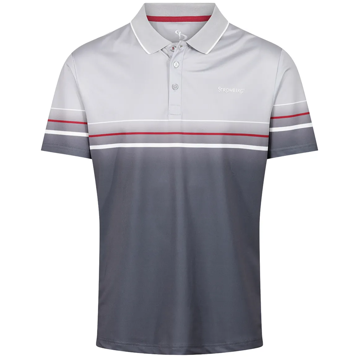 Stromberg Men's Colour Block Chest Stripe Golf Polo Shirt